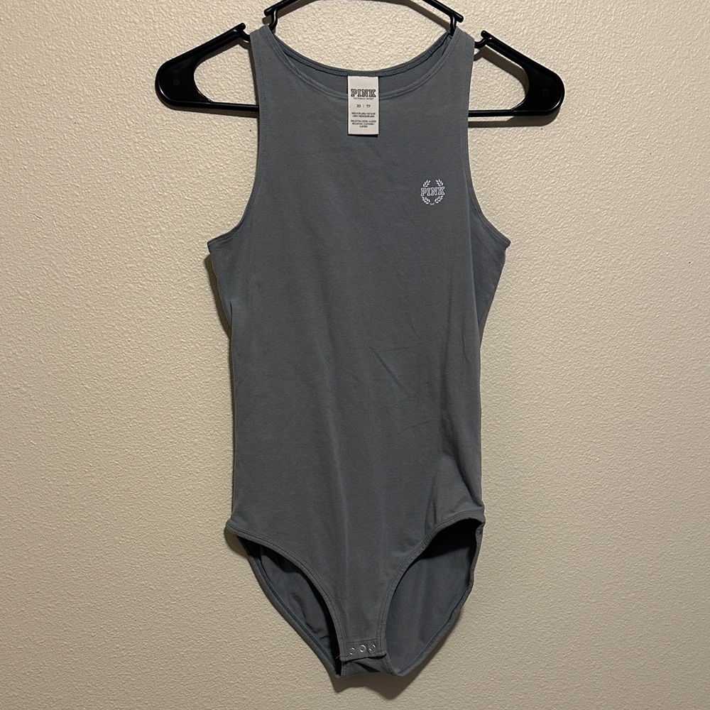PINK Victoria's Secret Gray Bodysuit